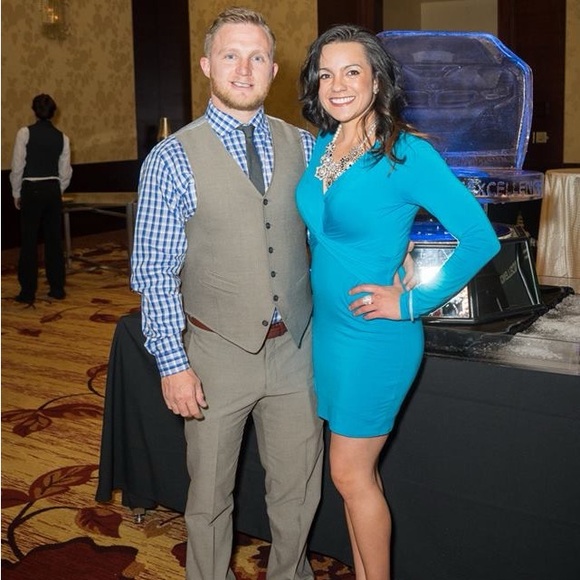 Marciano V Neck long sleeve cocktail dress - Picture 4 of 4